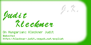 judit kleckner business card